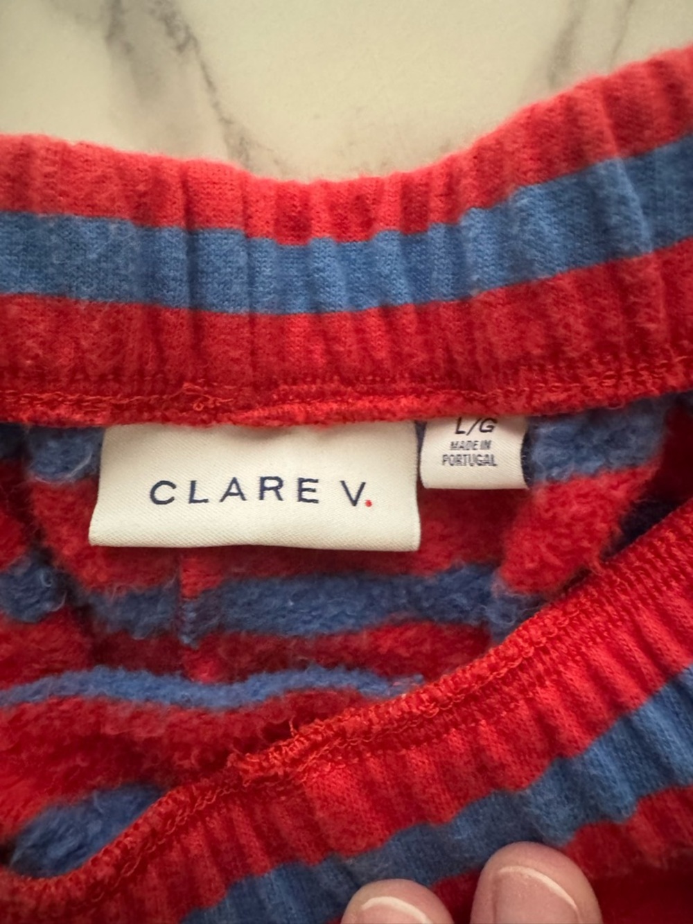 Clare V. Red and Blue Striped Knit Top - Picture 2 of 3